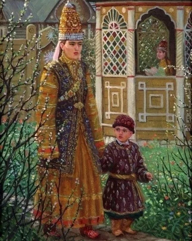 Сююмбике царица казанского ханства. Татарская царица сююмбике. сююмбике с сыном утямыш-гиреем. сююмбике правительница казанского ханства. царица сююмбике портрет.