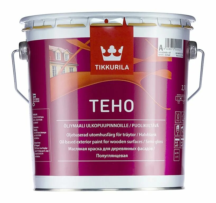 Краска масляная для наружных работ. Краска Tikkurila teho. "Tikkurila" краска фасадная масляная teho. Тиккурила teho масляная краска. Тиккурила Техо 2.7л.