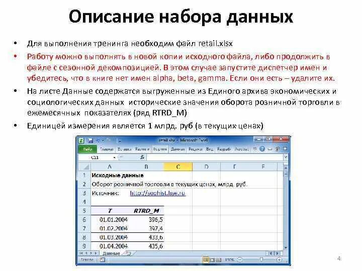 Набор данных. Временный набор данных. Описание набора тестовых данных. Валидационный набор данных.