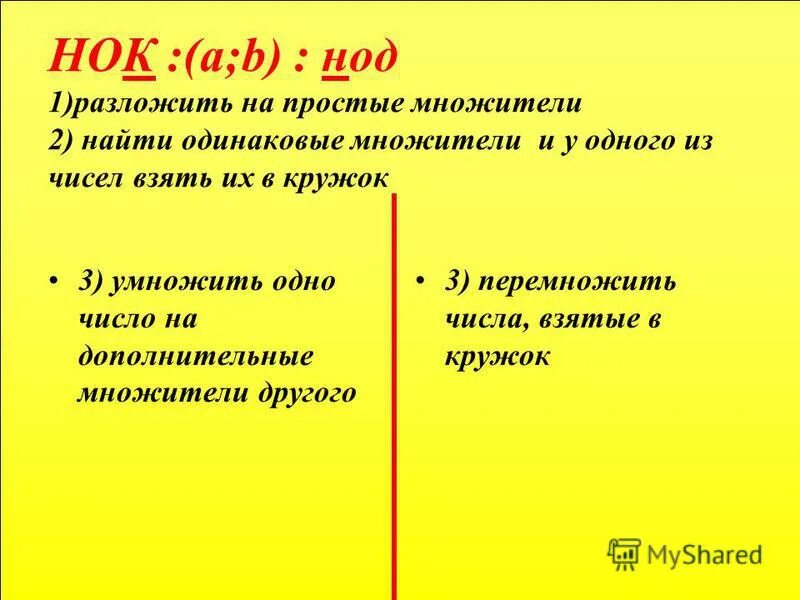 Наибольший общий красная. Наибольший общий делитель. Наименьшее общее кратное многочленов. НОД формула разложение на простые множители. НОД И НОК разложение на простые множители.