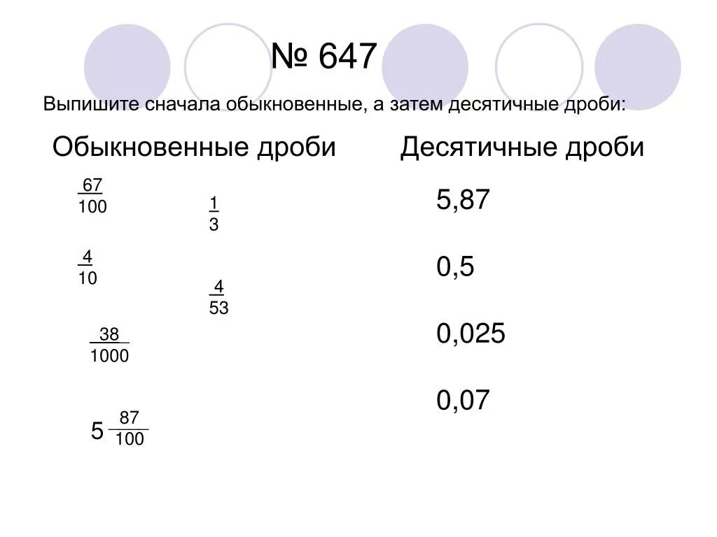 0 5 в обыкновенное число. Десятичная дробь. Простые дроби в десятичные. Десятичная дробь в обыкновенную. Десятичная дробь и обыкновенная дробь.