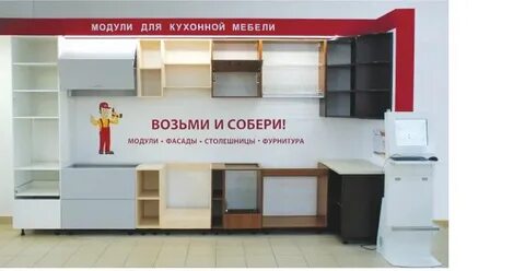 Много мебели кухни