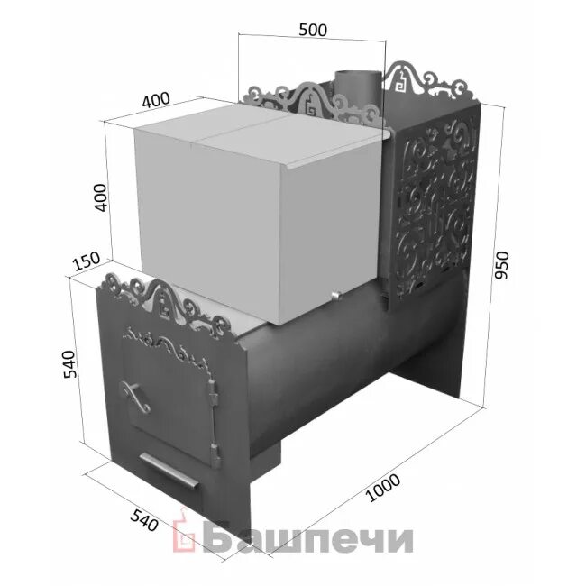 Печи для бани иваново. Печь для бани горизонтальная 530-1м. Печь горизонтальная 426 Башпечи. Печь банная горизонтальная 426 с/в. Печь для бани с баком из трубы 530.