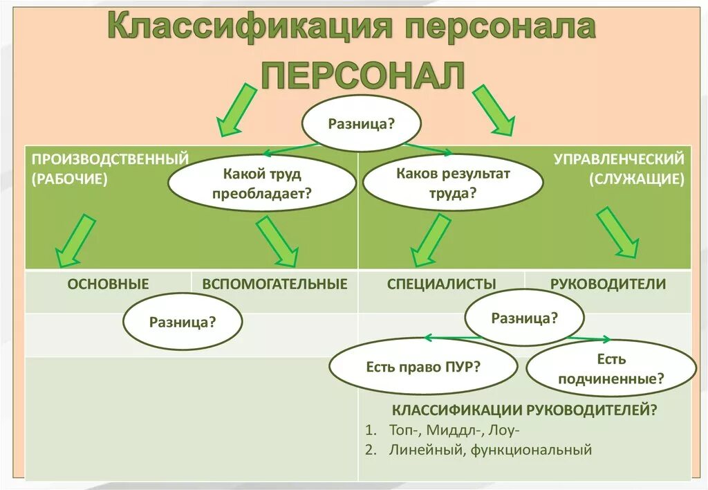 Классификация персонала. Разница разница есть. Капитал человеческих ресурсов, несомненно. Какие есть градации сотрудников. Какой может быть результат труда