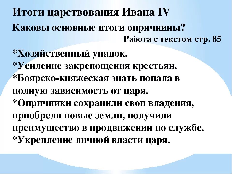 Опричнина это время в россии. Итоги Ивана 4 7 класс. Итоги правления Ивана IV. Итоги царствования Ивана IV. Опричнина итоги правления Ивана 4.