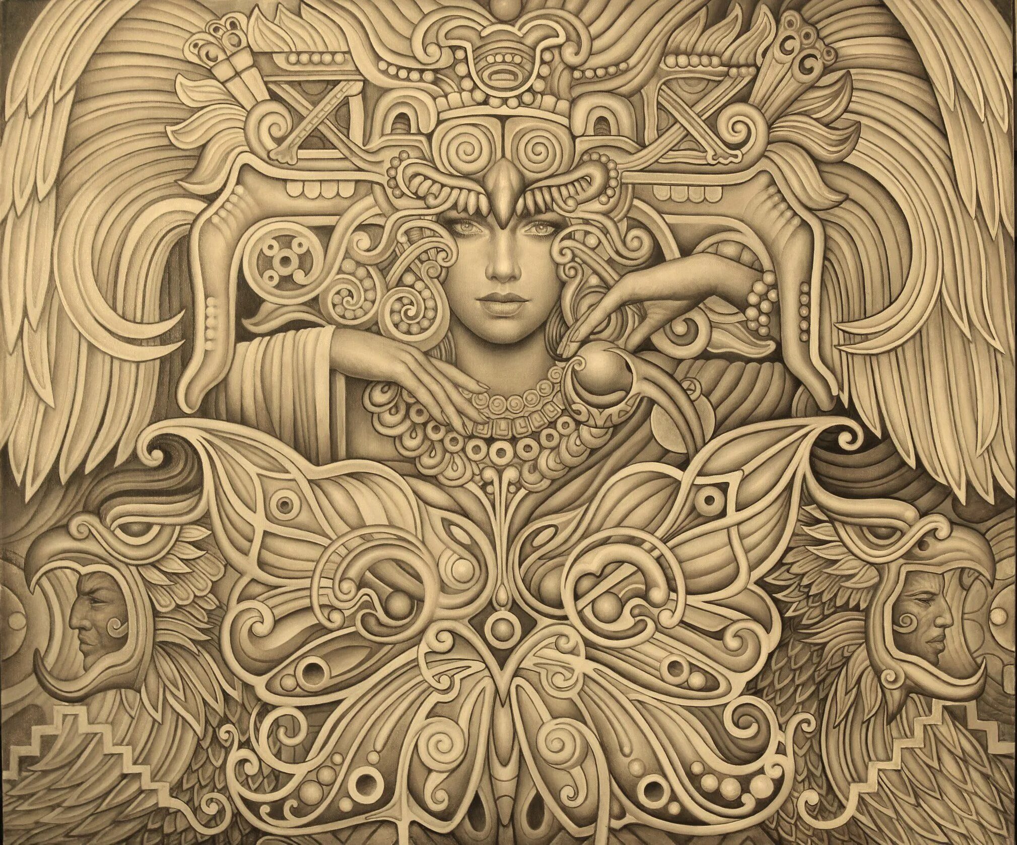 Тату ацтеков. Мексиканская богиня сикомеайя. Шочикецаль богиня ацтеков. Майя арт. Богиня сикомеайя.