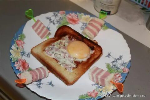 Тостовый хлеб яйцо колбаса