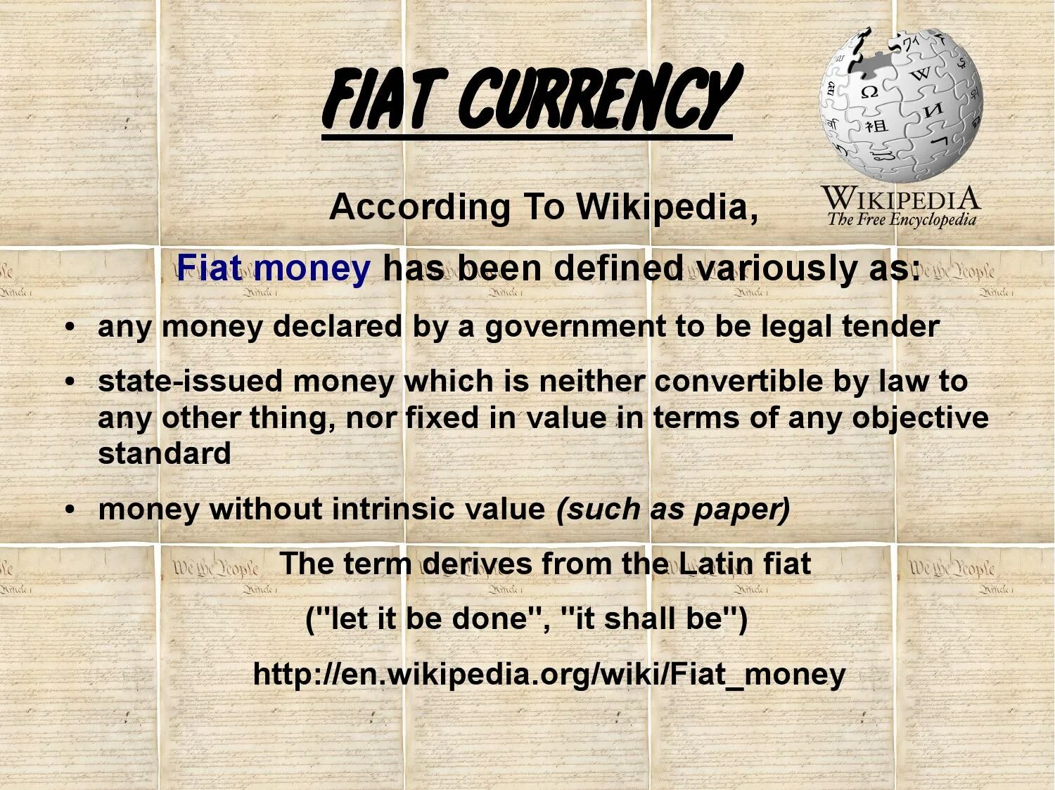 Fiat currency. Fiat money примеры. Fiat на латинском. Monetary and Fiat System.