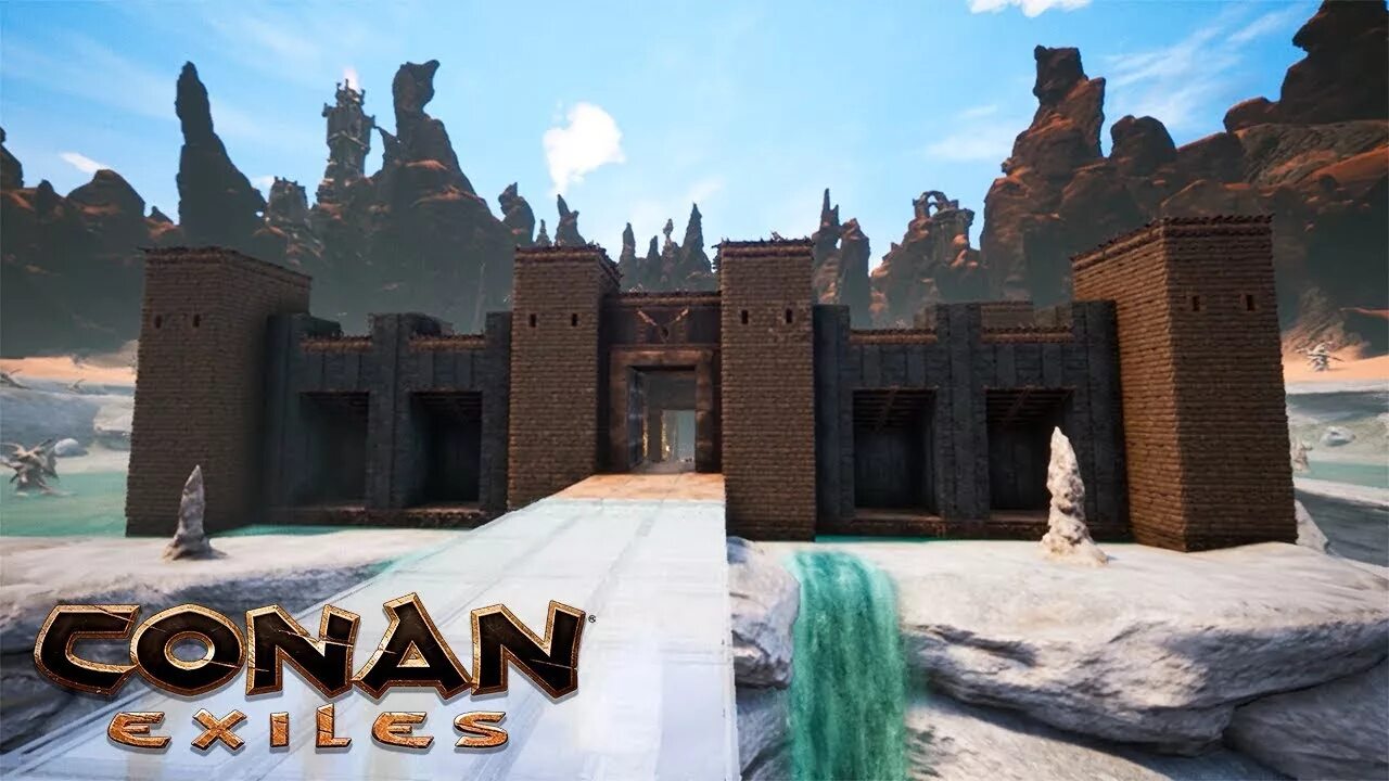 Конан Exiles крепость. Conan Exiles Castle. Conan Exiles замок из Вайтрана. Conan Exiles база замок.