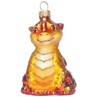 Стеклянная игрушка дракон