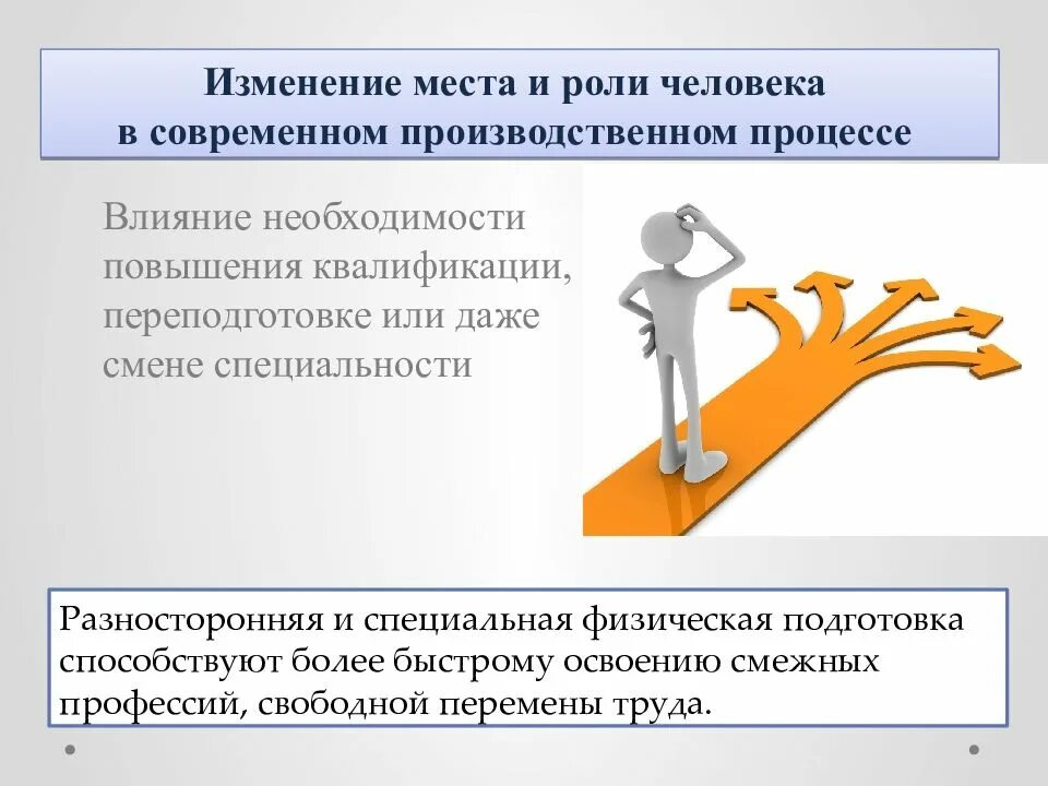Роль человека в процессах управления. Профессионально-прикладная физическая культура. роль человека в производстве. профессионально-прикладная физическая подготовка студентов. место изменение.
