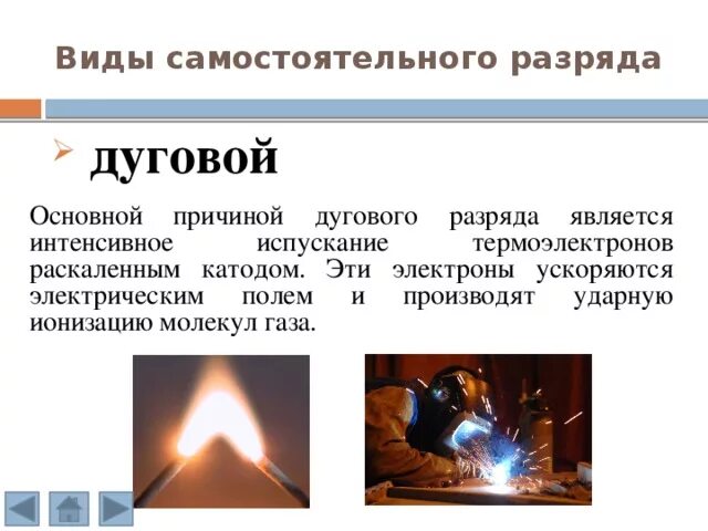 Виды самостоятельного разряда. Виды самостоятельного разряда