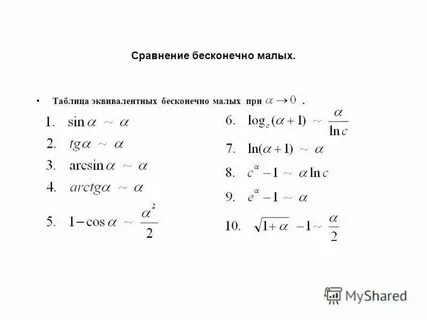 Анализ бесконечно малых