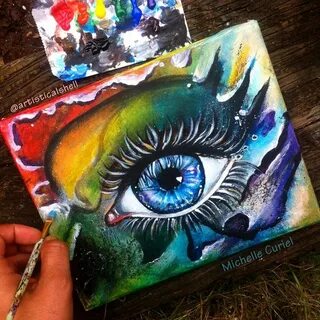 Painted eye