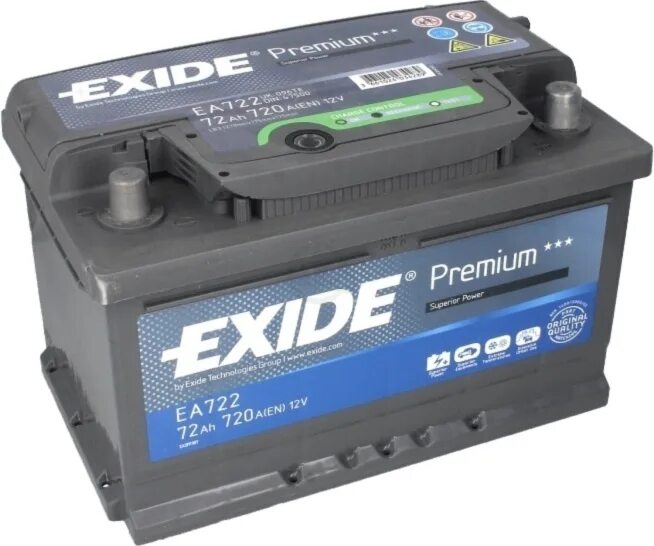 Куплю аккумулятор для автомобиля в минске. Аккумулятор Exide Premium ea722. Аккумулятор 72/720а Exide Premium. Аккумуляторная батарея Exide Premium 72 а/ч. Exide 72ah.