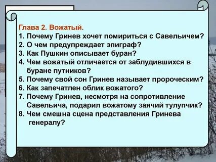 Анализ 3 главы капитанская дочка