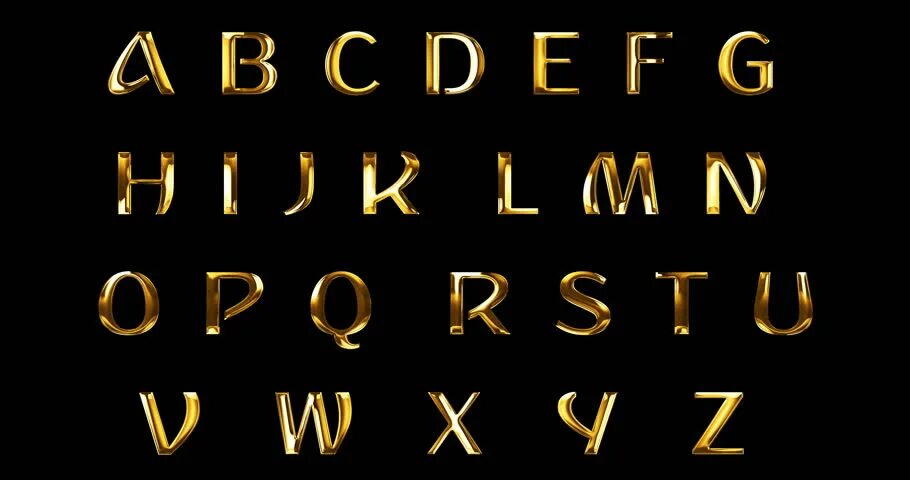 Золотые буквы. Золотые буквы на черном. Золотой шрифт. Золотой шрифт на черном фоне.