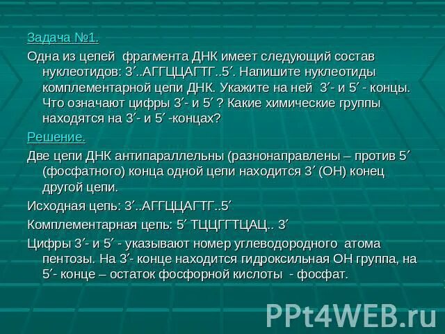 Участок днк имеет следующий состав