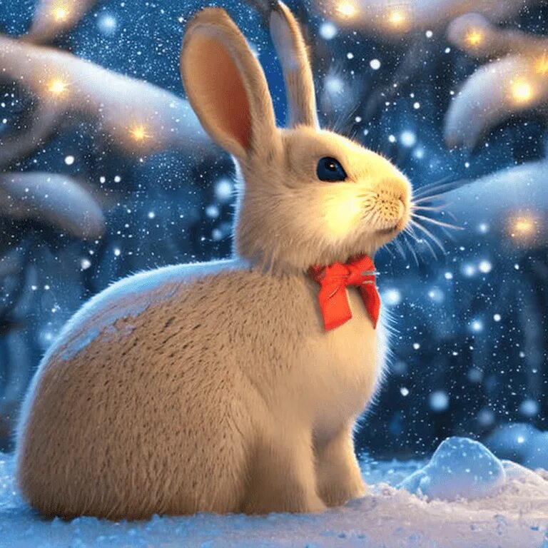 Новогодний кролик. С новым годом кролика. Рождественский кролик. Новогодний заяц.