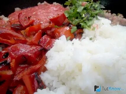 Ленивый перец с мясом и рисом