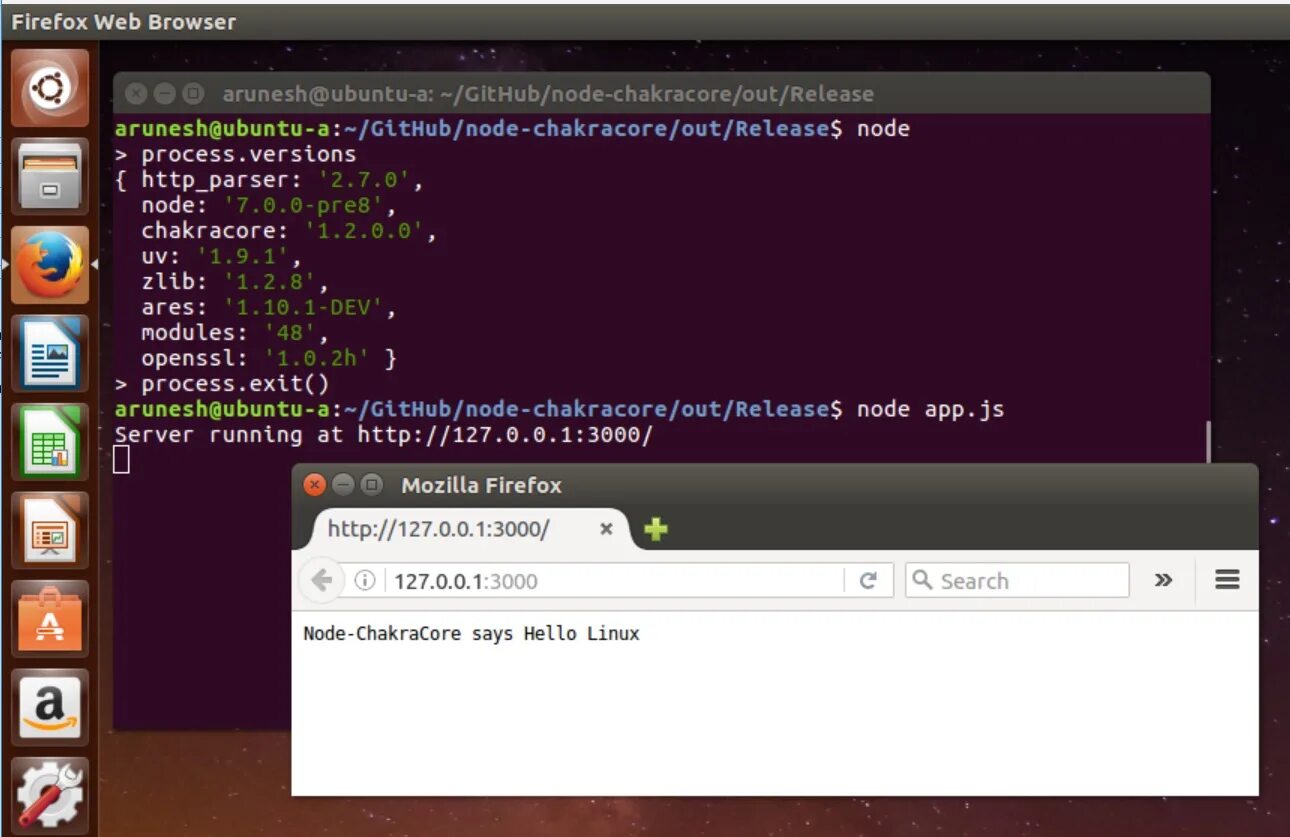 Zlib. Js Linux. CHAKRACORE. Linux browser.