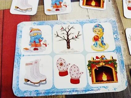 Развивающая игра зима