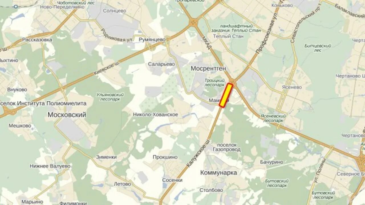 Сколько от мкад до деревень
