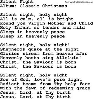 Silent Night, by George Strait - lyrics