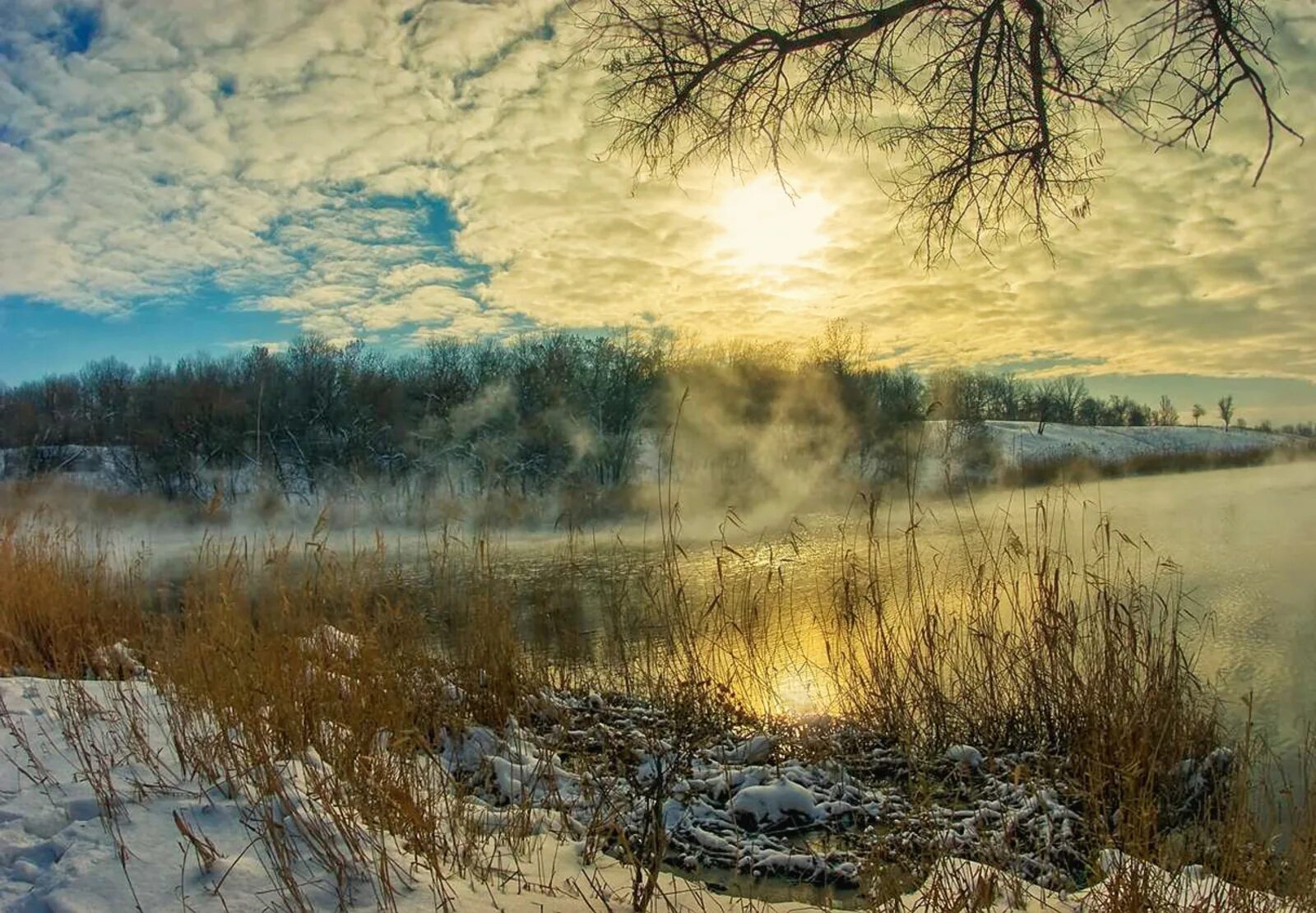 Весенний пейзаж. Утро ранней весны. Утро природа февраль