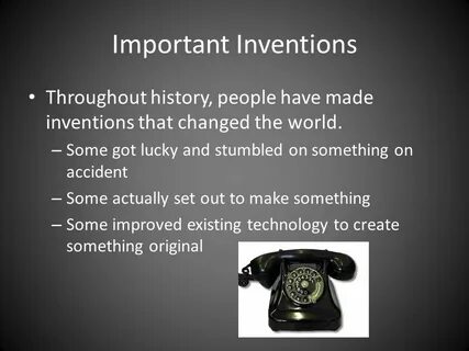 History of inventions