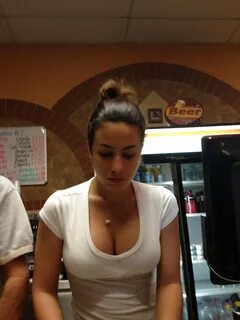 Slideshow braless in the office.