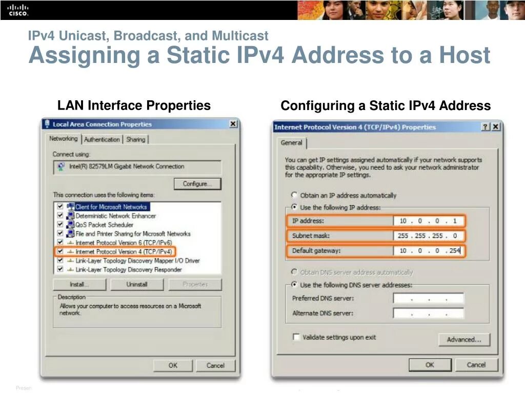 Property assign. Мультикаст бродкаст юникаст. Static ipv4. Поддержка мультикастинга ipv4. Что дает статический ipv4.