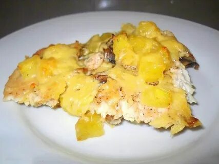 Картошка с мясом и ананасами