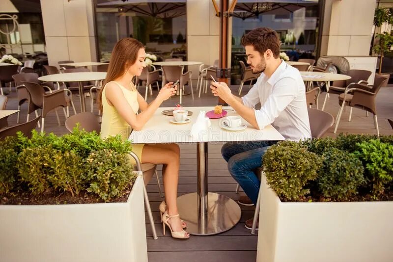 Sit in a cafe when you call