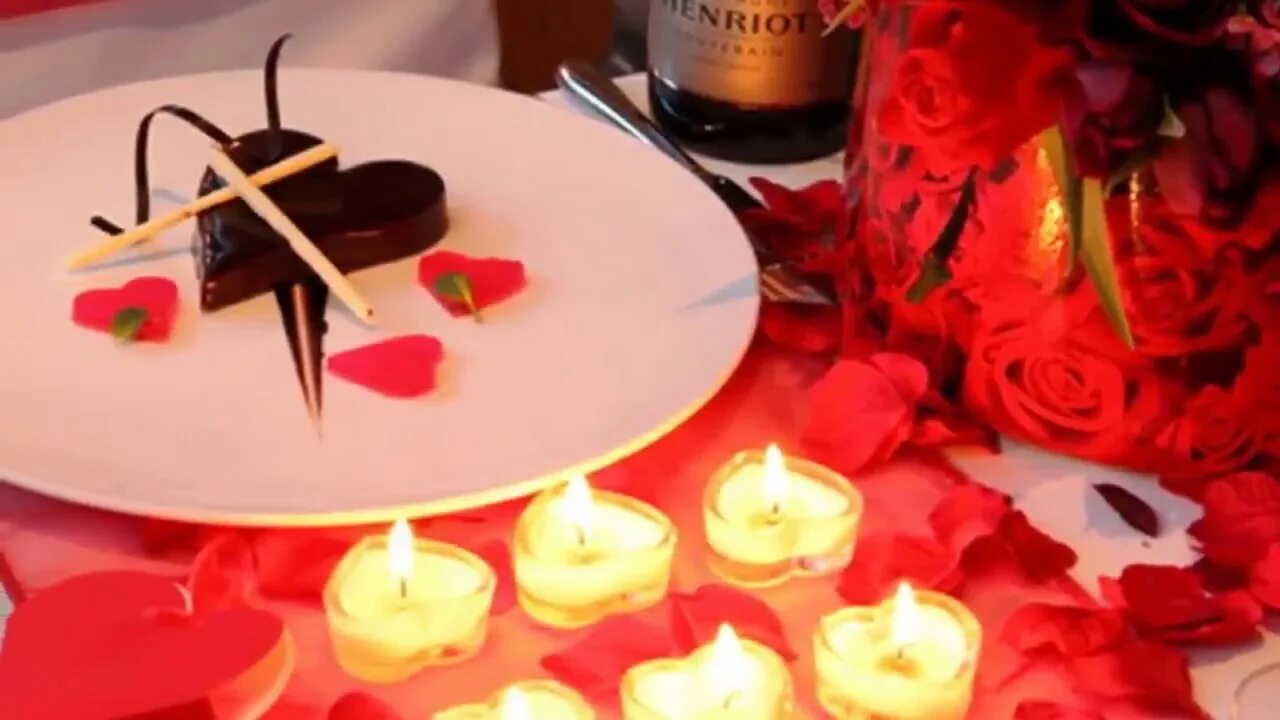 Романтический ужин на 14 февраля. Сервировка стола для романтического ужина. оформление романтического ужина.