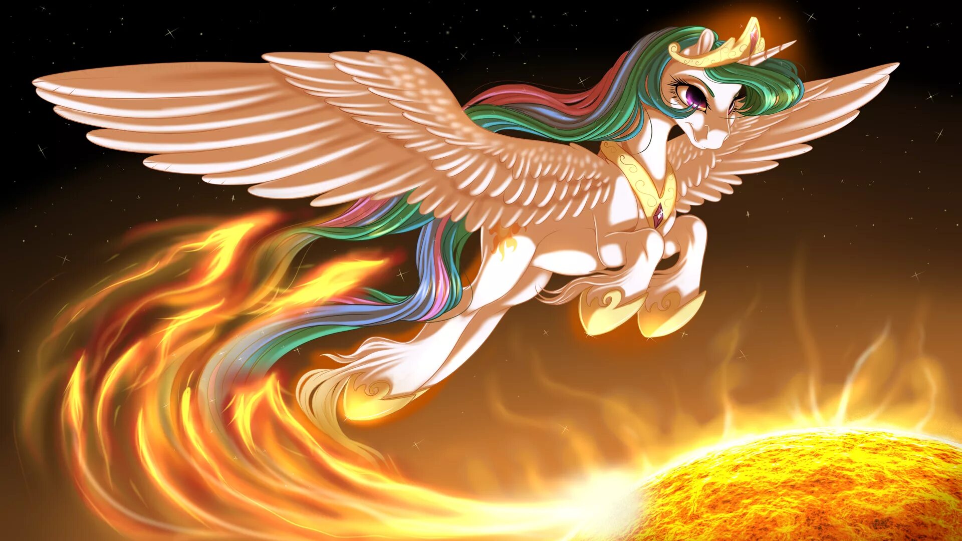 Май литл пони солнце. Solar Flare Селестия. Princess Celestia Грифон. Солар флейр пони. Солнечная пони Селестия.