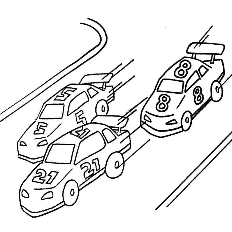 Гонки раскраска для детей распечатать Ferrari Coloring Pages