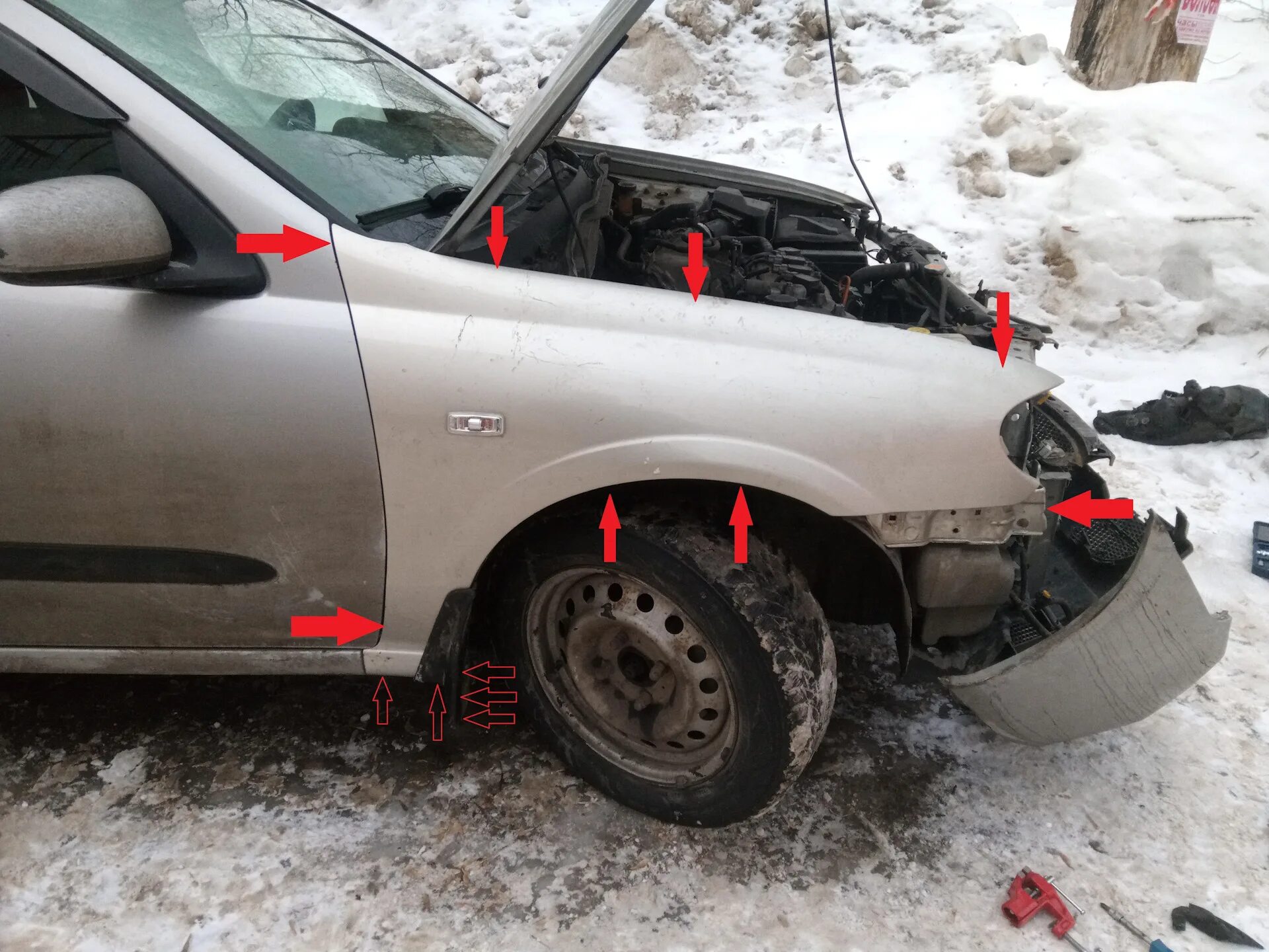 Установка парктроника - Nissan Almera V (G11/15), 1,6 л, 2014 года электроника D