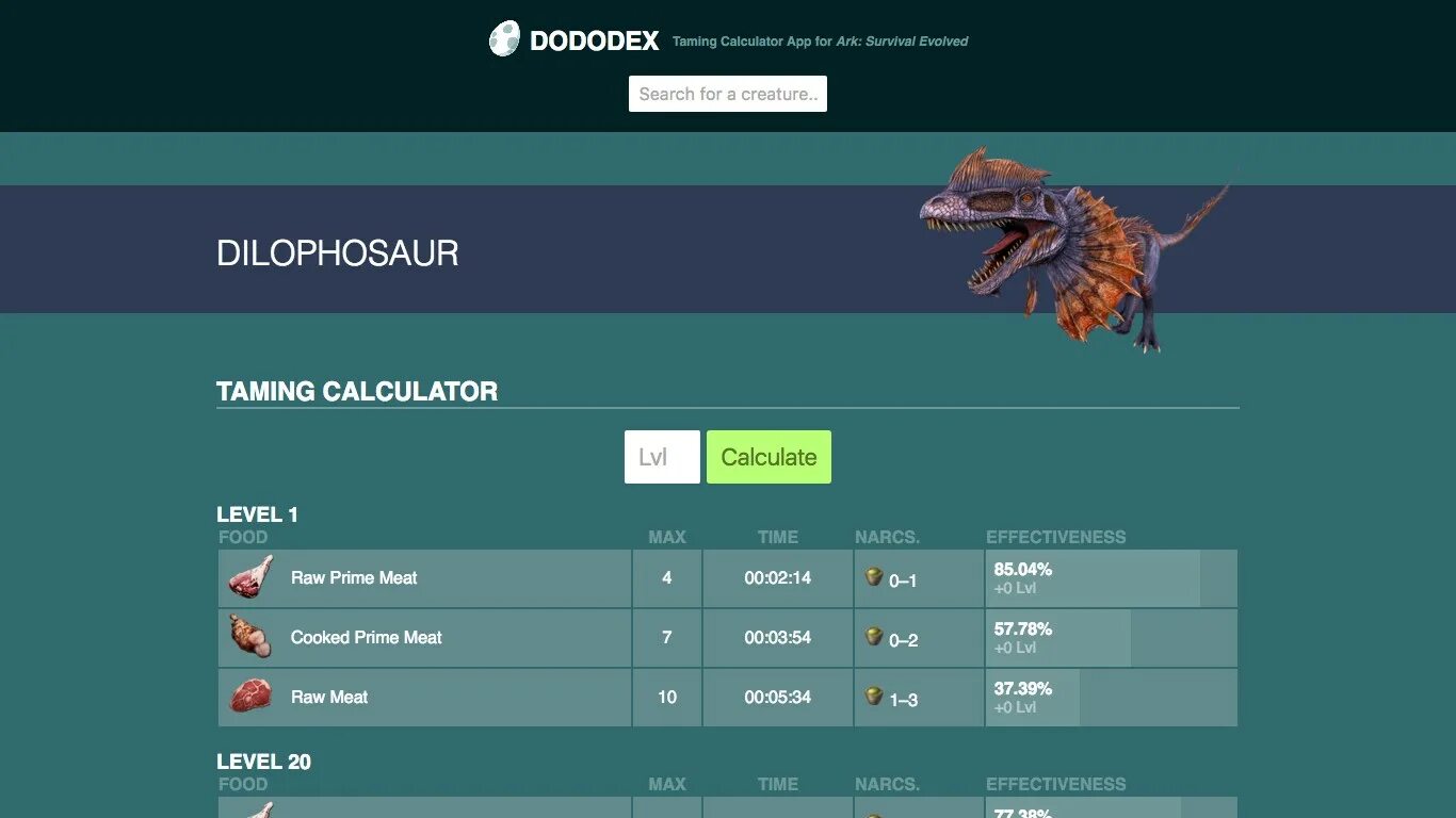 Ark calculator