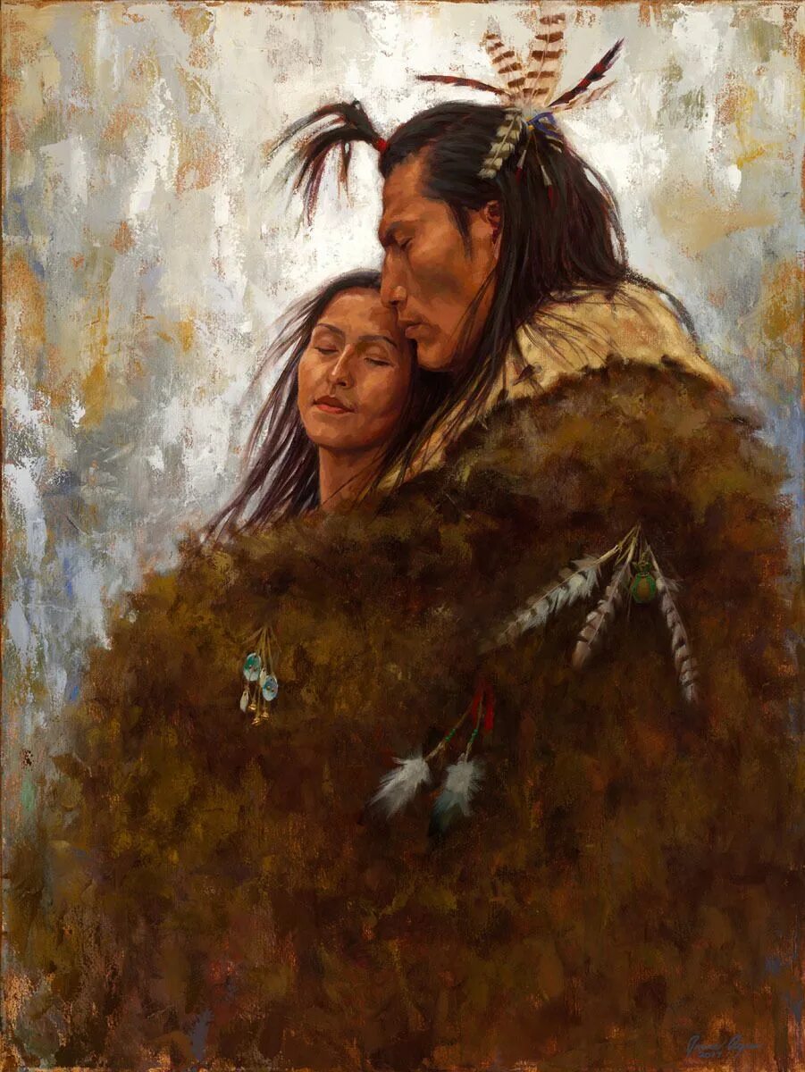 Индеец любовь. Картины Джеймса Айерса. Маниту индейцы. Говард Терпнинг индейцы картины. Осейджи индейцы.