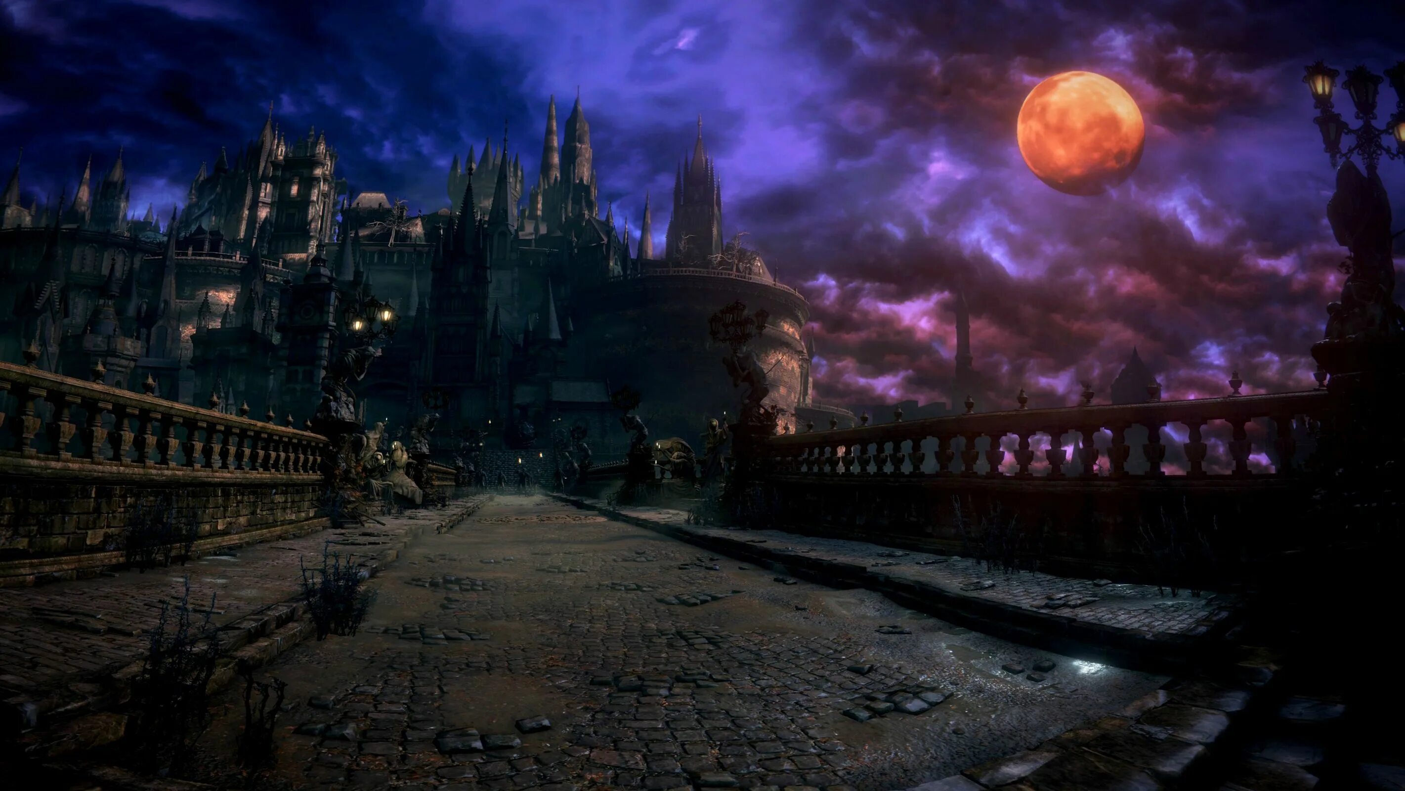 Город полумесяца дом пламени и тени. Замок ночью. Замок в лунную ночь. Город Луна фэнтези. Темная крепость.