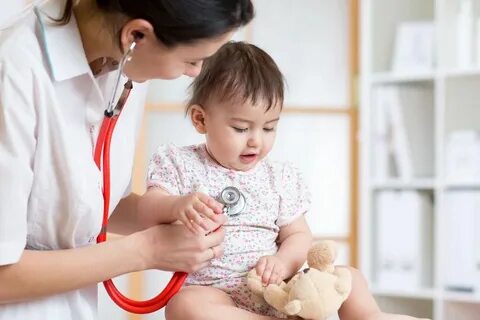 A paediatrician treats children