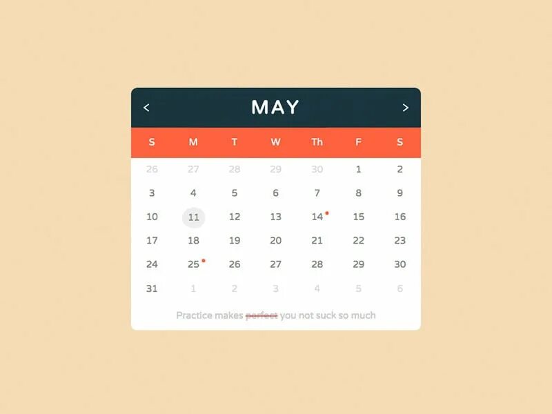 Input calendar