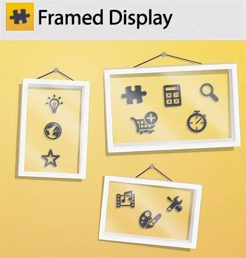 Framed display. Framed display