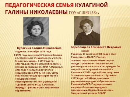 Биография галины николаевны