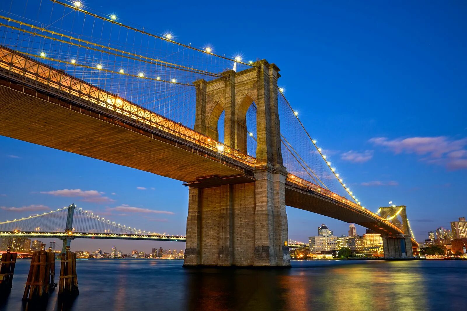 Знаменитые мосты мира фото и названия Download wallpaper night, lights, New York, USA, the George Washington bridge, s