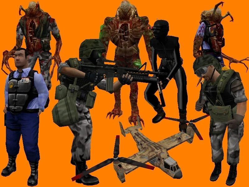 Half life skin. Half Life opposing Force шоковый солдат. Солдаты халф лайф 1. NPC из opposing Force Black Mesa.