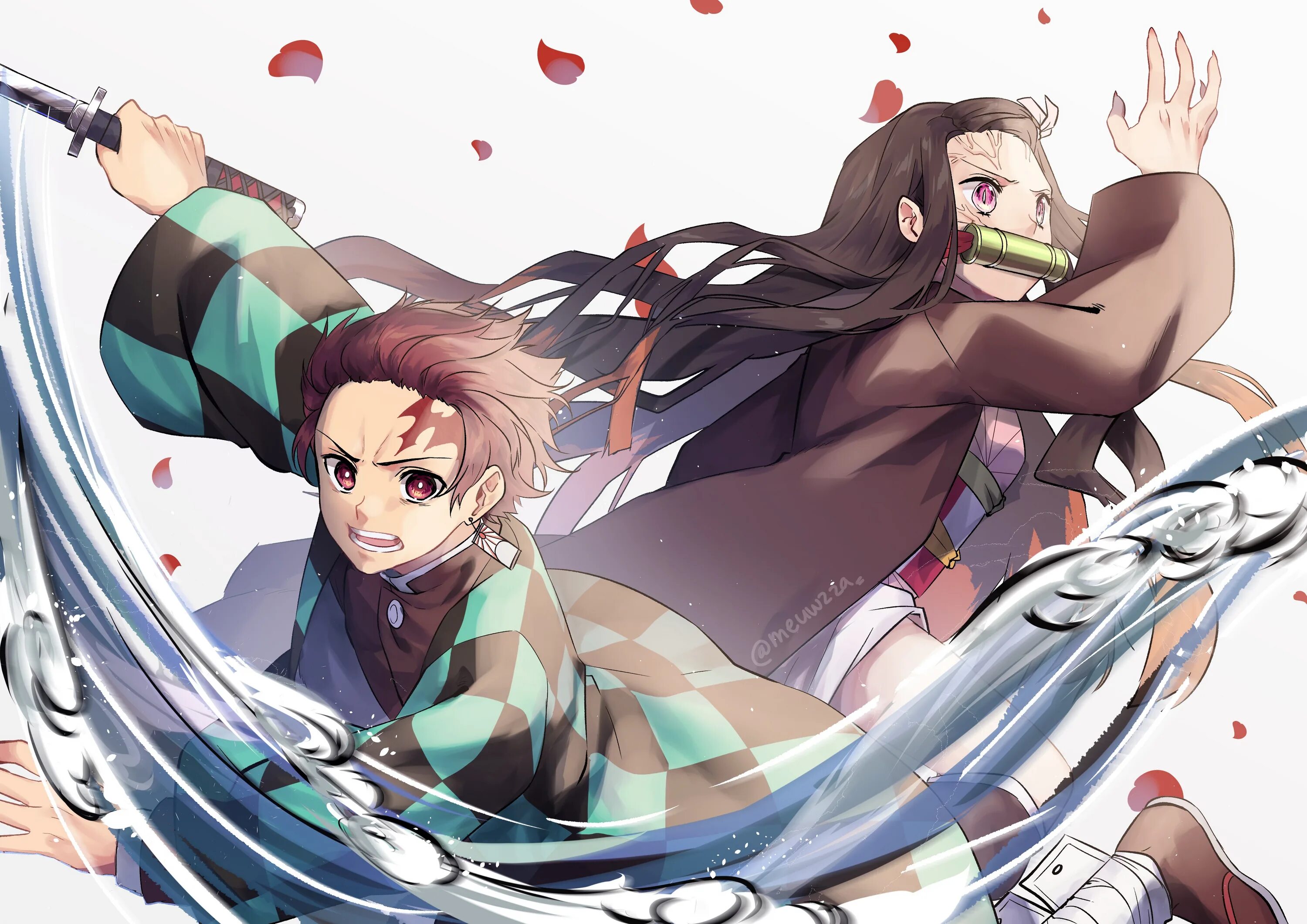 Demon slayer kimetsu no yaiba nezuko. Демон slayer kimetsu незуко. танджиро камадо и незуко. demon slayer kimetsu no yaiba.