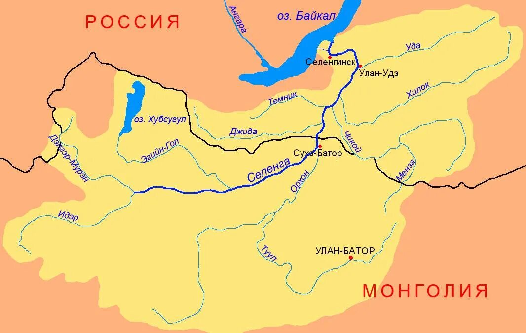 Откуда берет начало сура. Река Селенга на карте Байкала. Бассейн реки Селенга. Озеро Байкал река Селенга. Река Селенга на карте Монголии.
