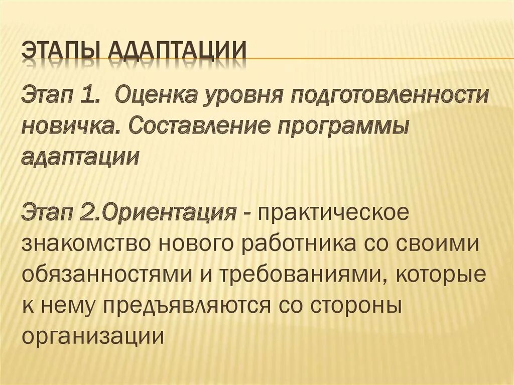 Фазы адаптации. Этапы адаптации. Этапы адаптационного процесса. 4 Этапа адаптации. 1 этап адаптации